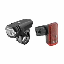 AXA GREENLINE 50 Lux LED Front Light + REAR 1 LED Rear Light Battery Lighting Set -Polkupyörät Myyntikauppa F1CE6456807C9CDD230E06D020663459 1