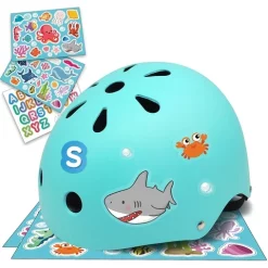 Simply Kids Lasten Vaaleansininen Kypärä Ja Tarrat