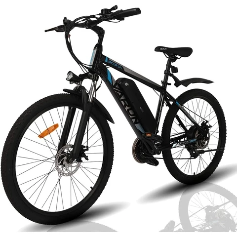 Varun Sähköpyörä 26" 21-v Musta-sininen 4 Varun Sähköpyörä 26" 21-v Musta-sininen - Image 2